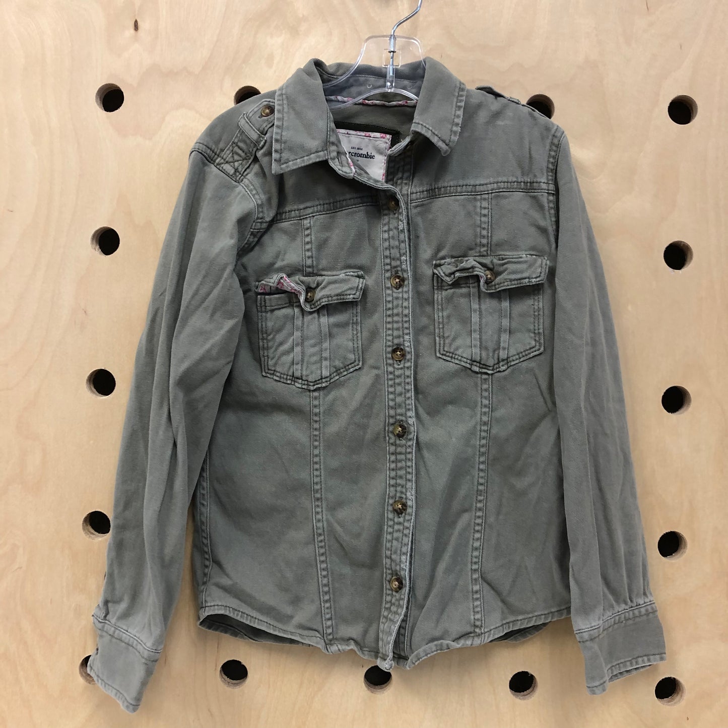Olive Denim Shacket
