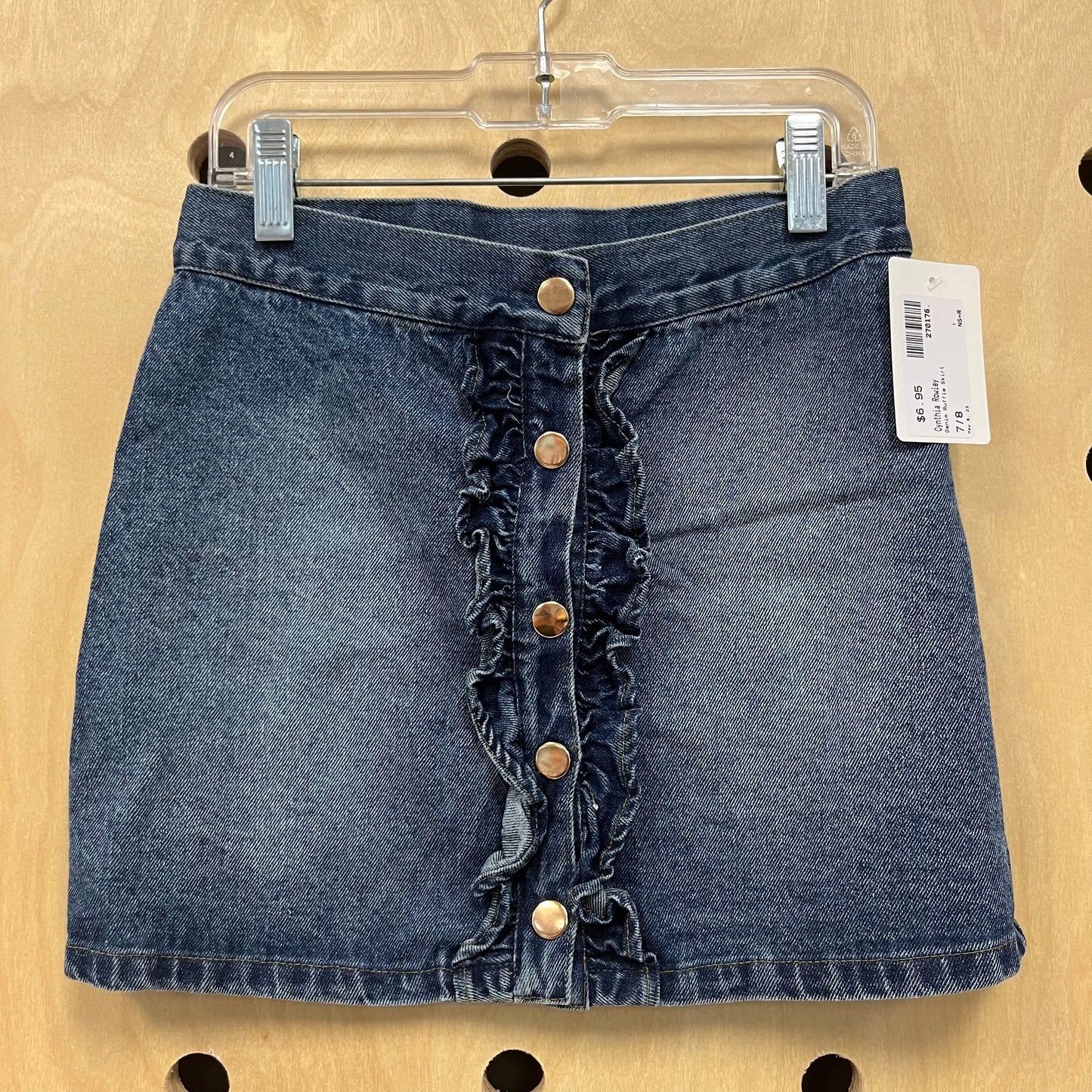 Denim Ruffle Skirt