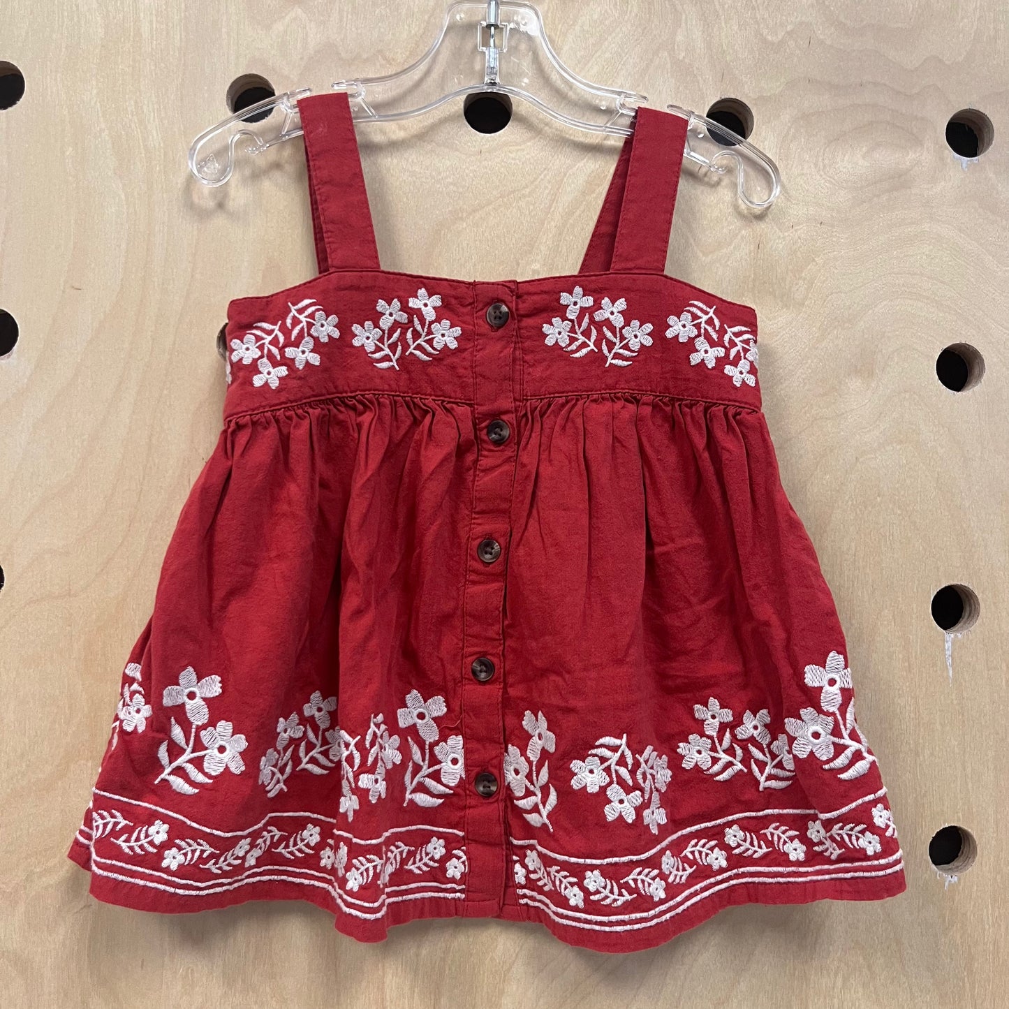 Red & White Floral Sun Dress