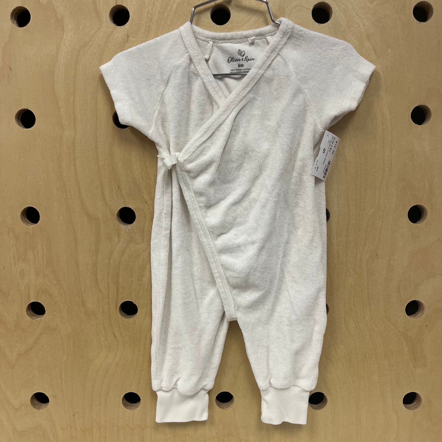 White Terry Kimono Romper