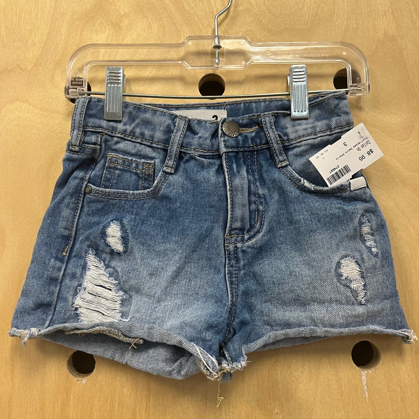 Distressed Denim Shorts