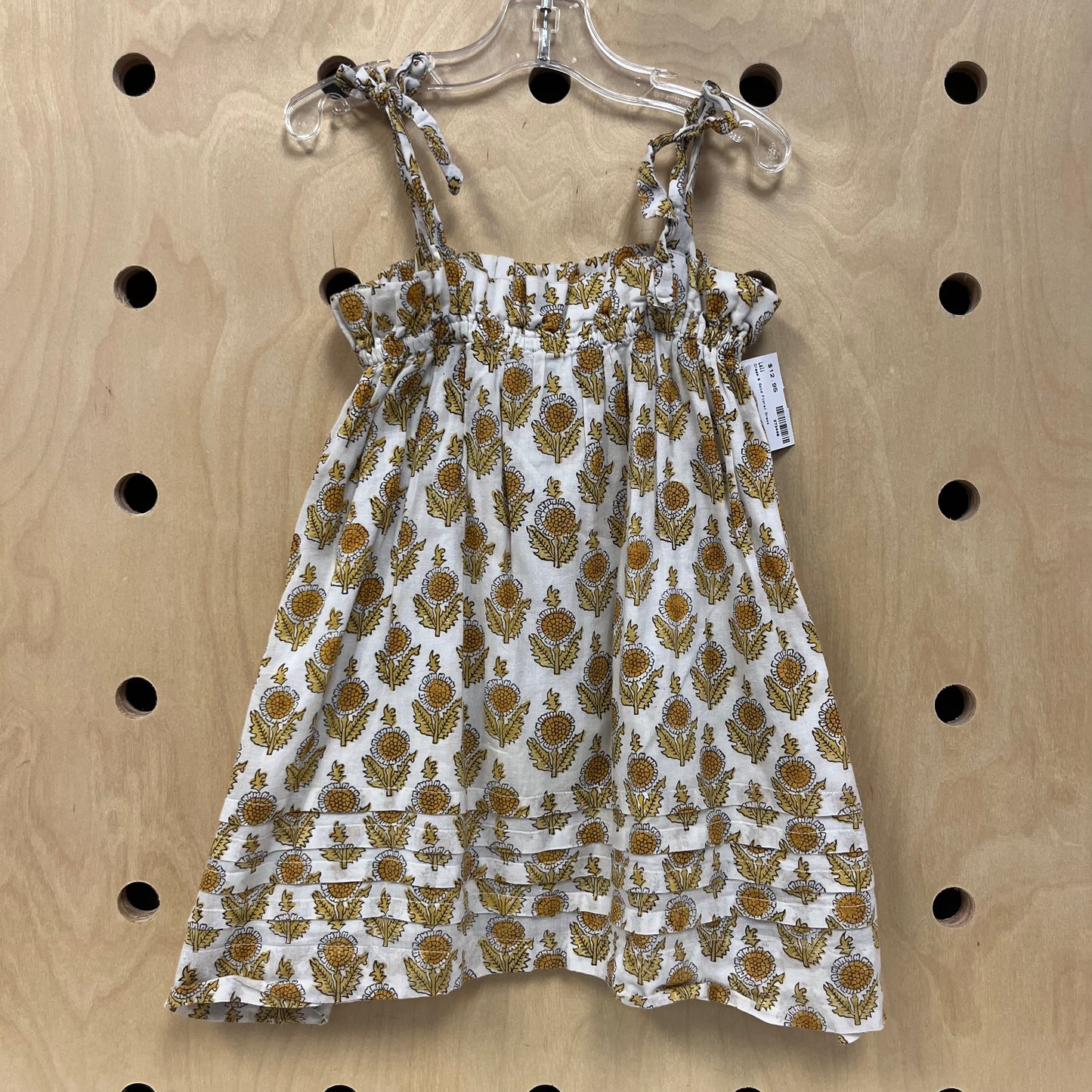 Cream & Gold Floral Dress