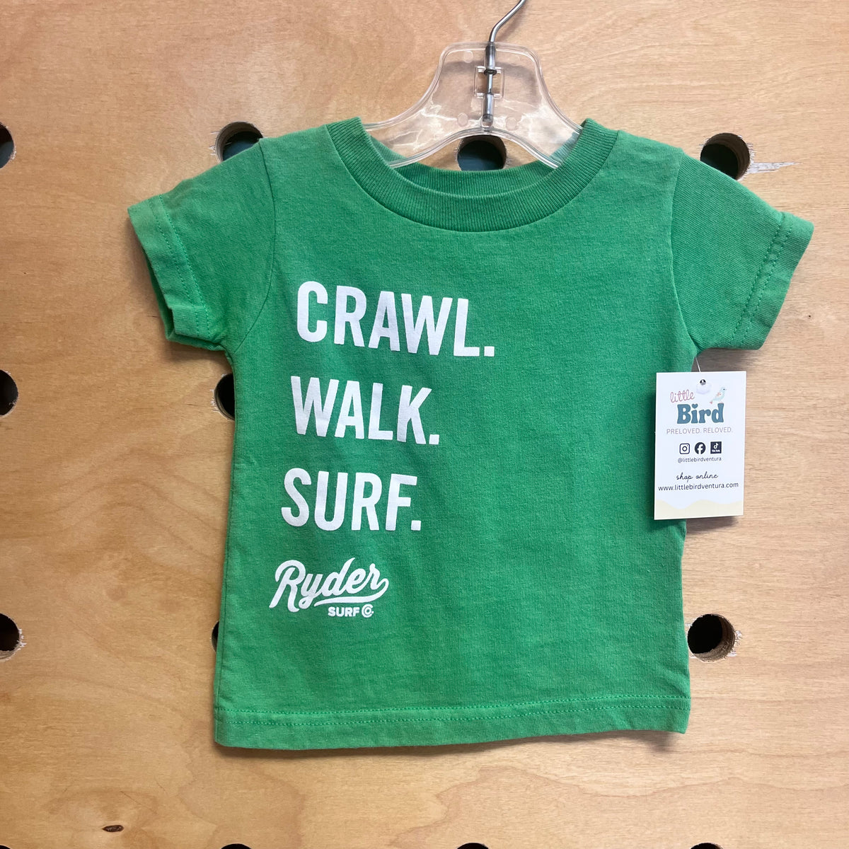 Green Crawl Walk Surf Tee