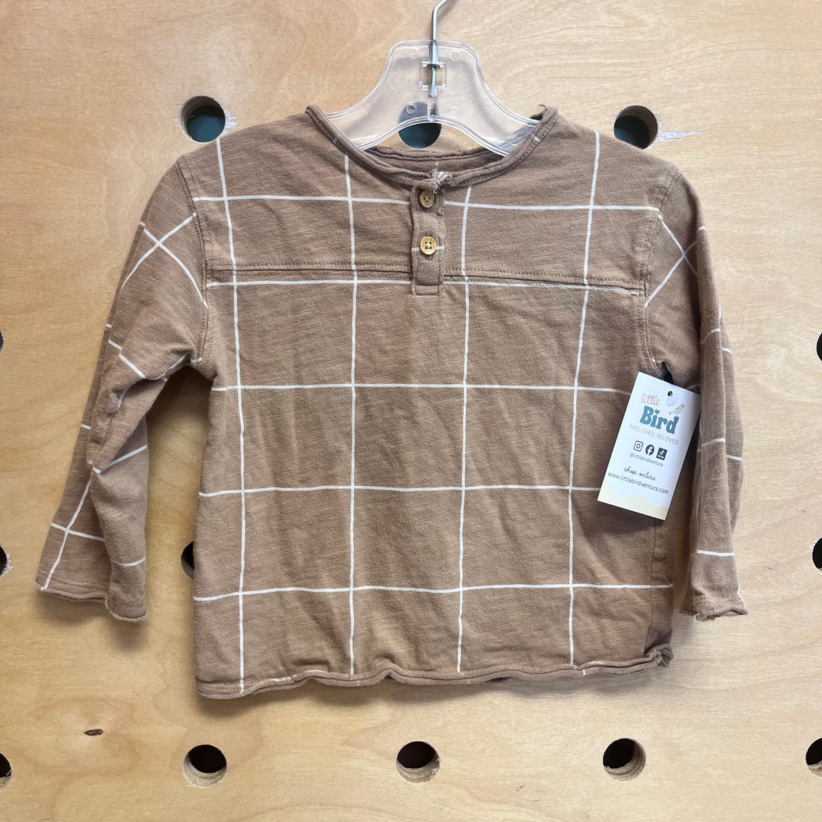 Organic Brown/White Squares LS