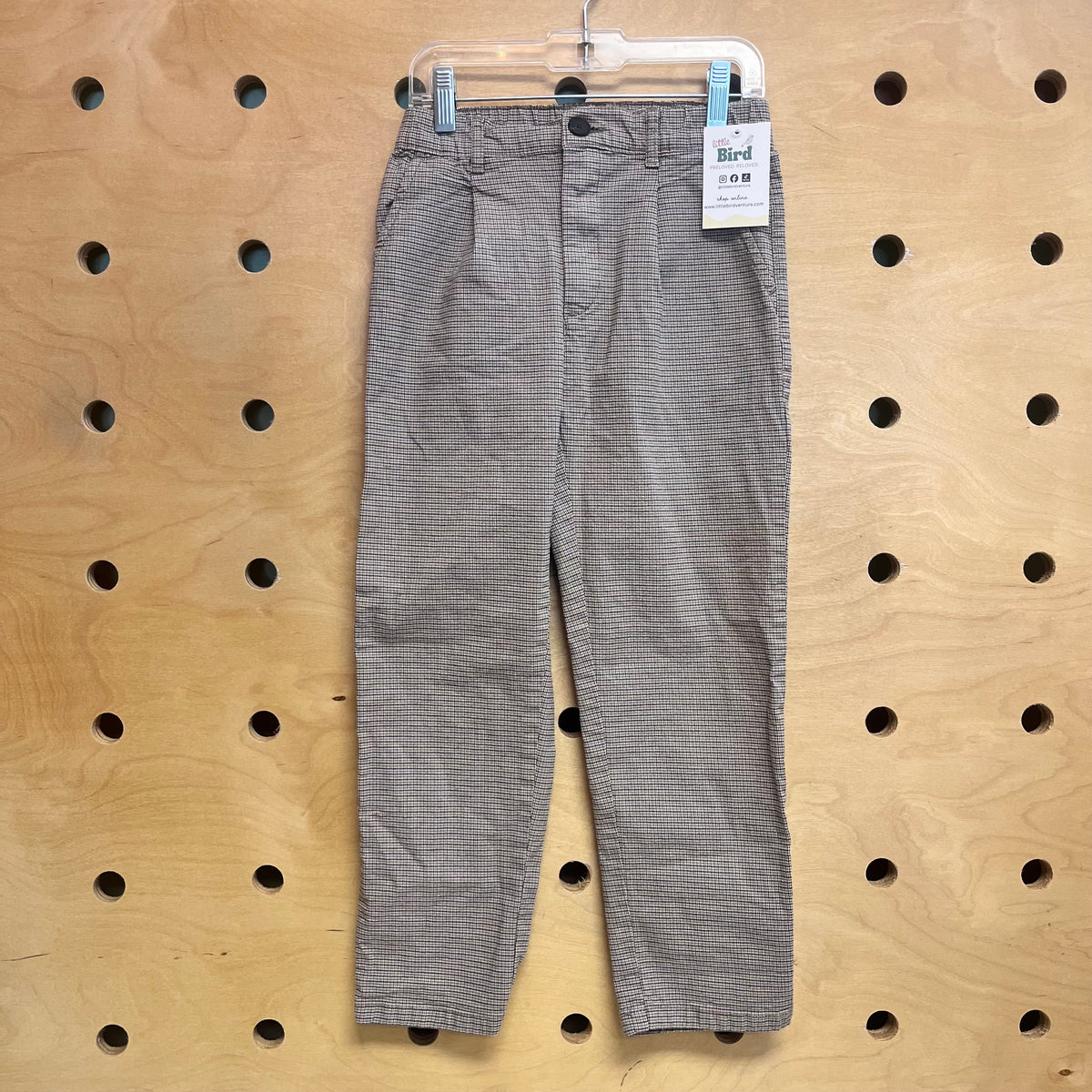 Brown Micro-Check Trousers