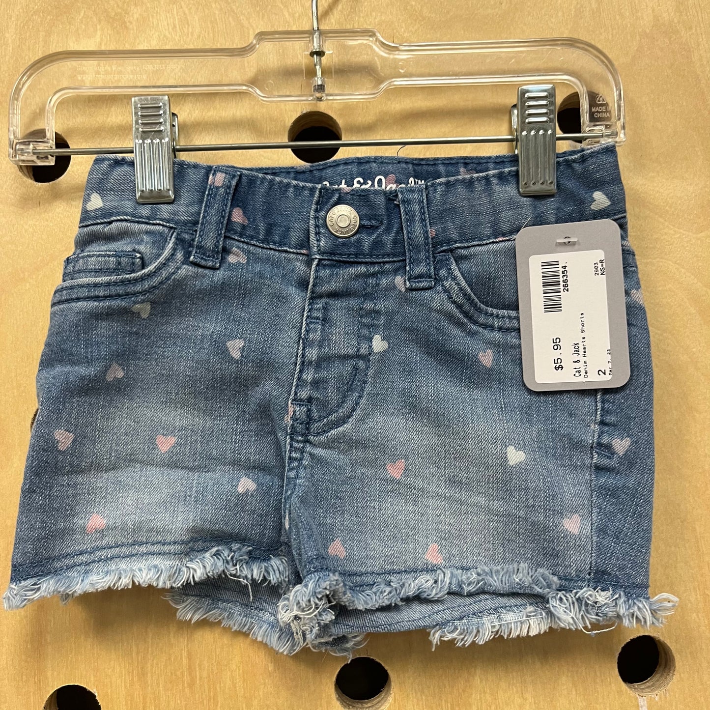 Denim Hearts Shorts