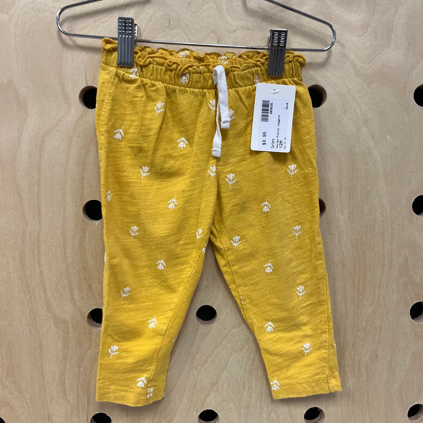 Yellow Floral Joggers