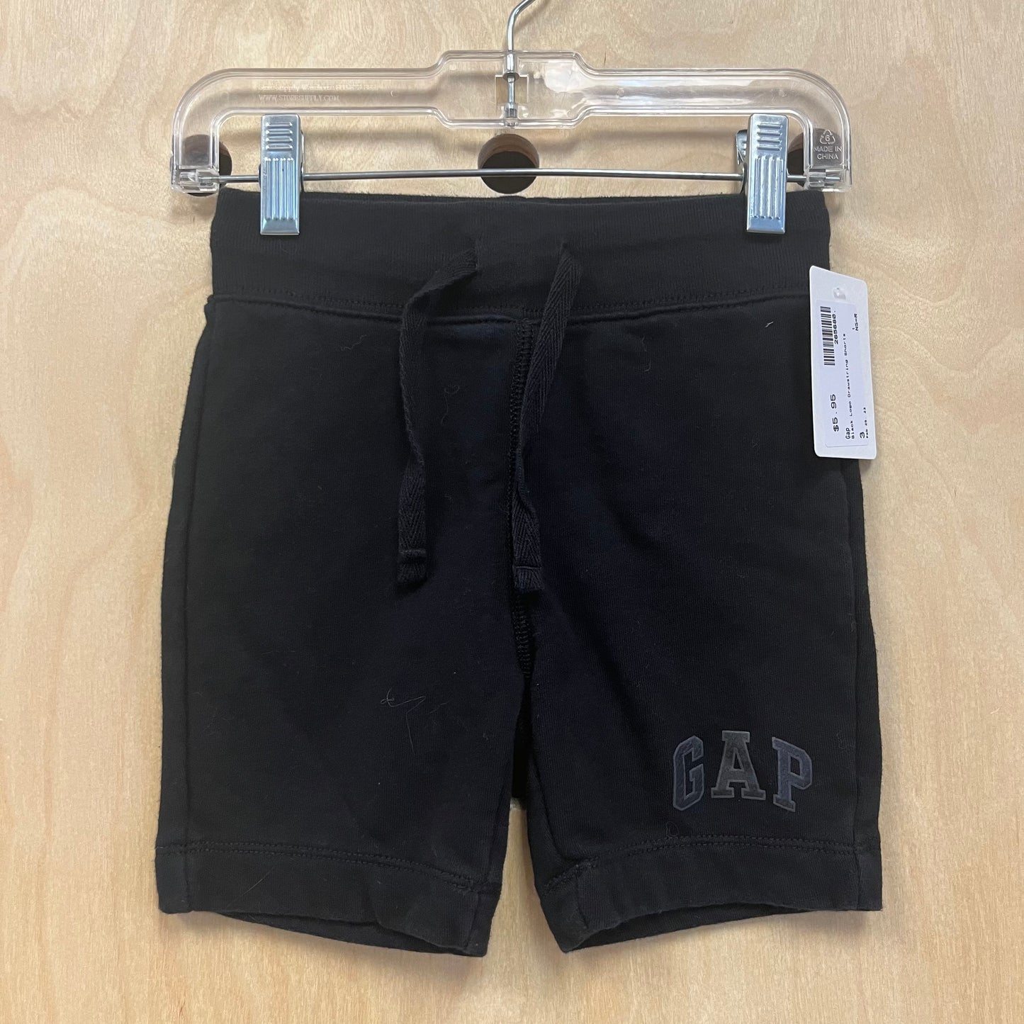 Black Logo Drawstring Shorts