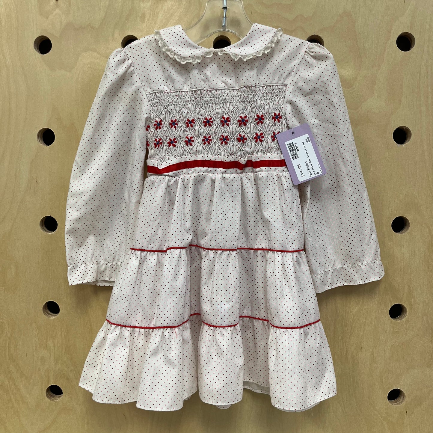 Red Polka Dot Smocked Dress