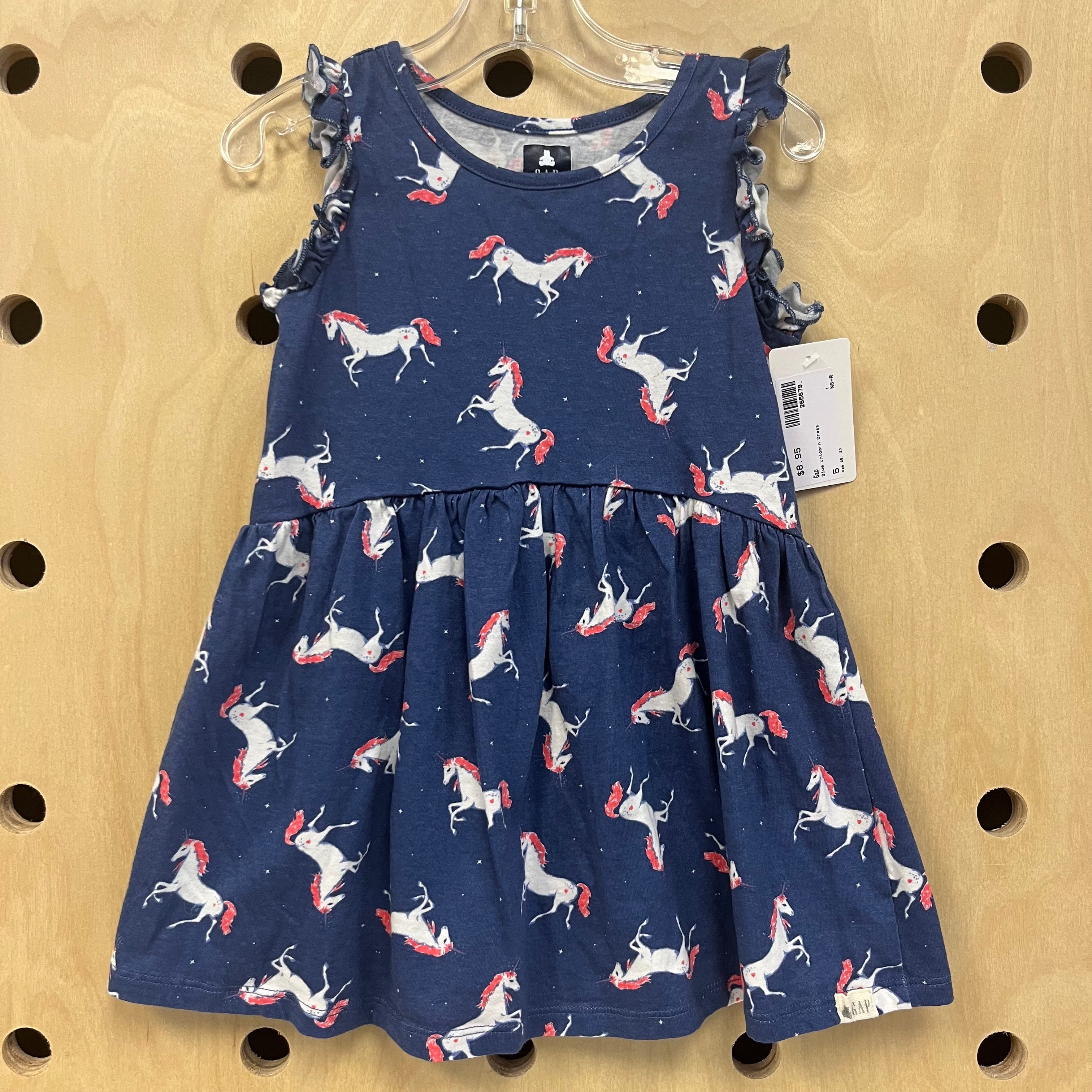 Blue Unicorn Dress – Little Bird