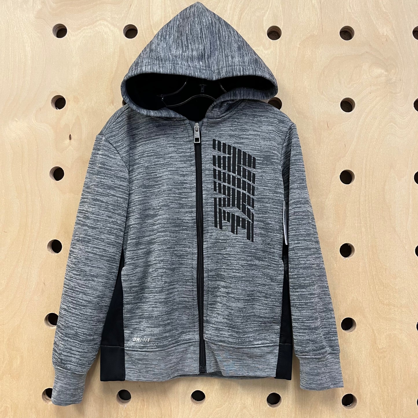 Grey + Black Dri-Fit Hoodie Jacket