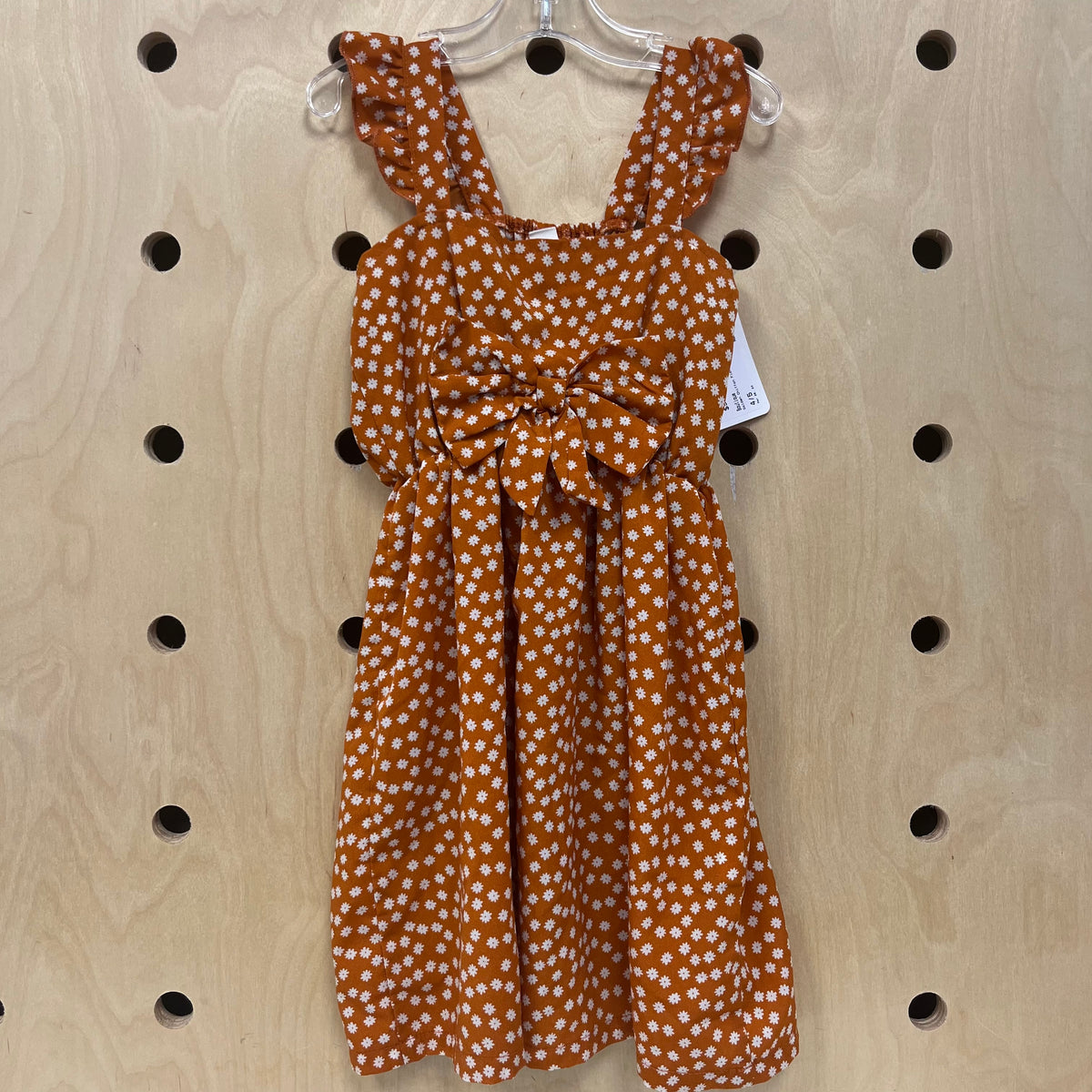 Golden Chiffon Floral Dress