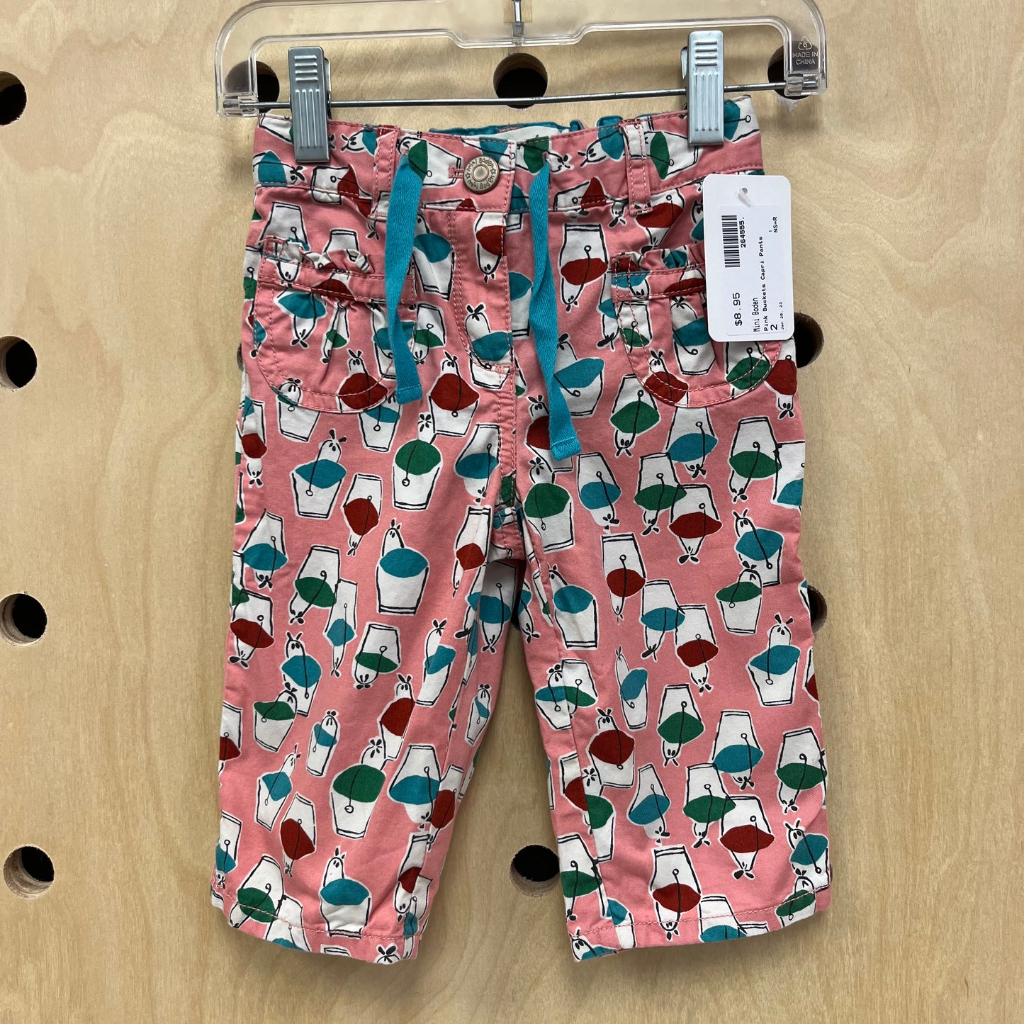 Pink Buckets Capri Pants