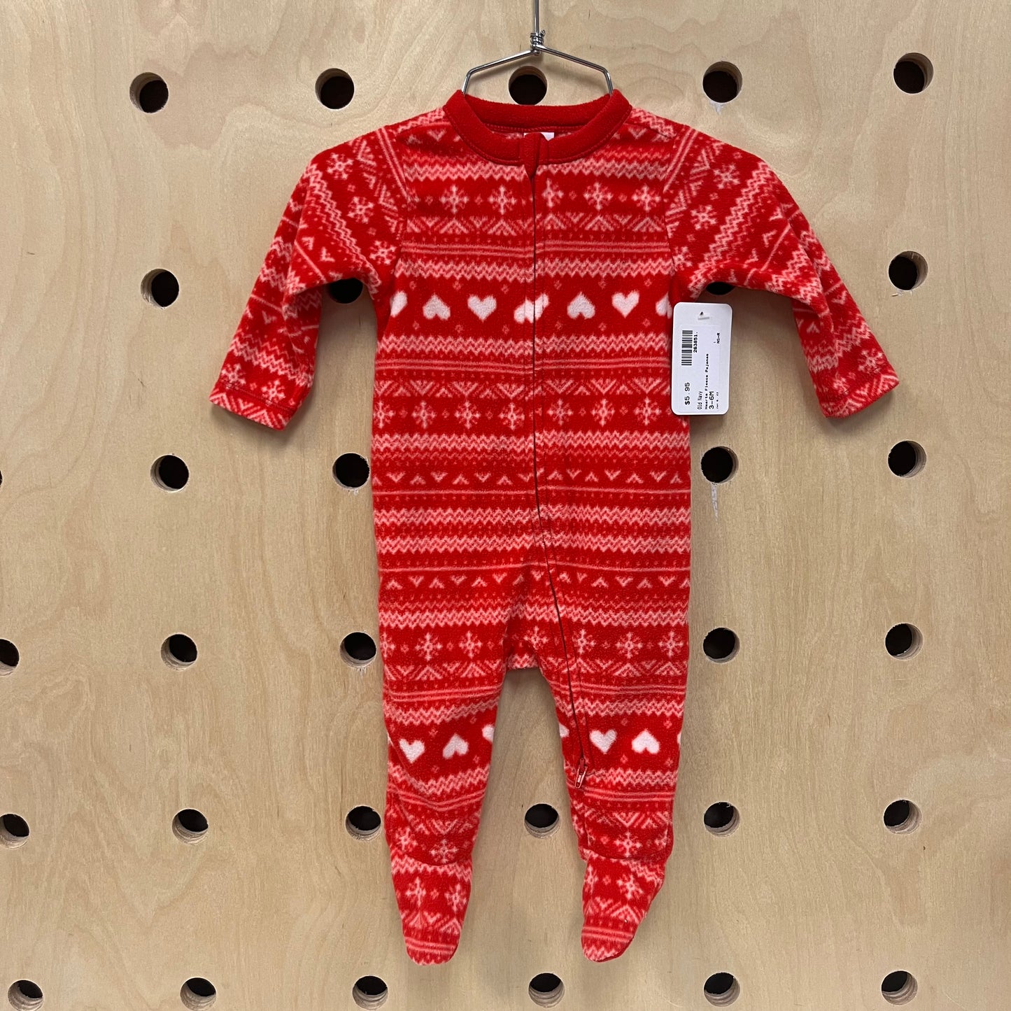 Hearts Fleece Pajamas