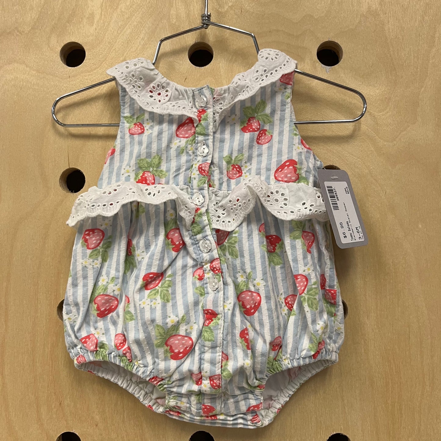 Strawberry Eyelet Romper
