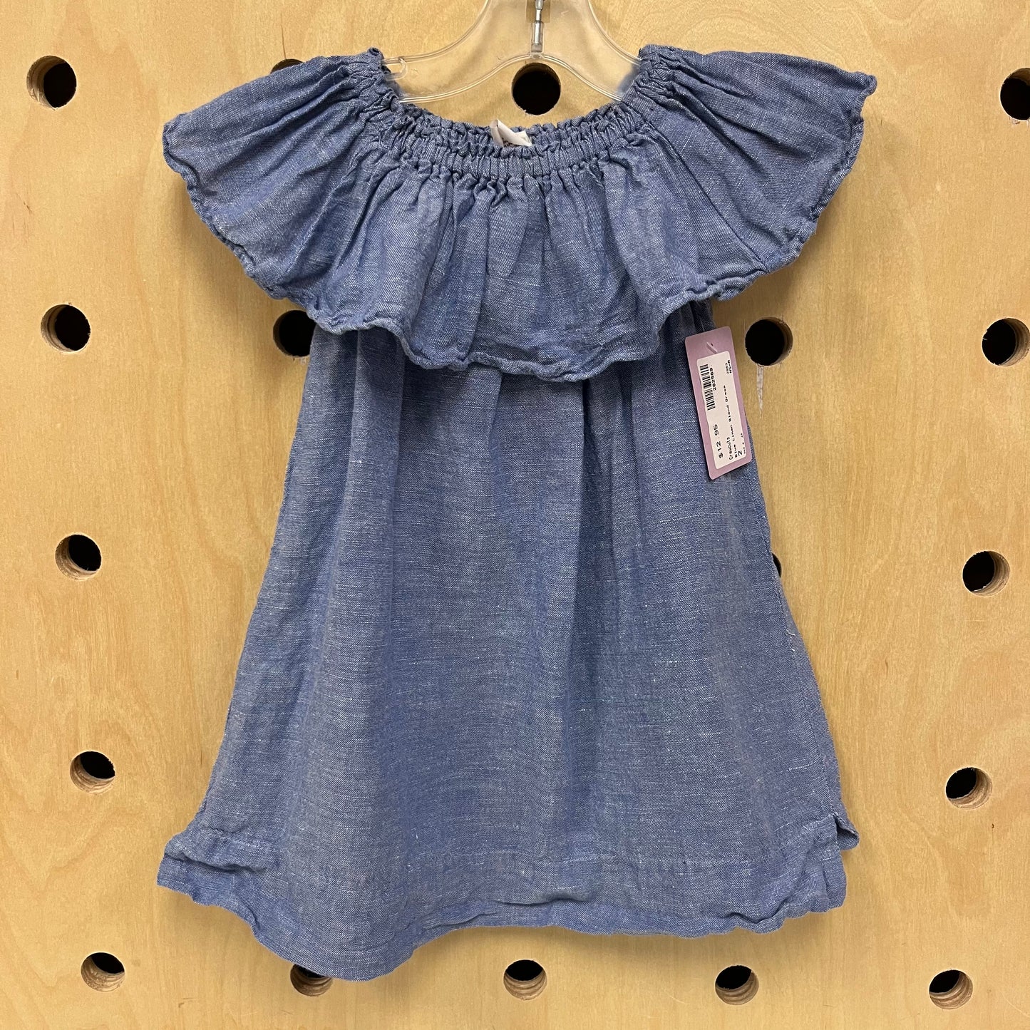 Blue Linen Blend Dress