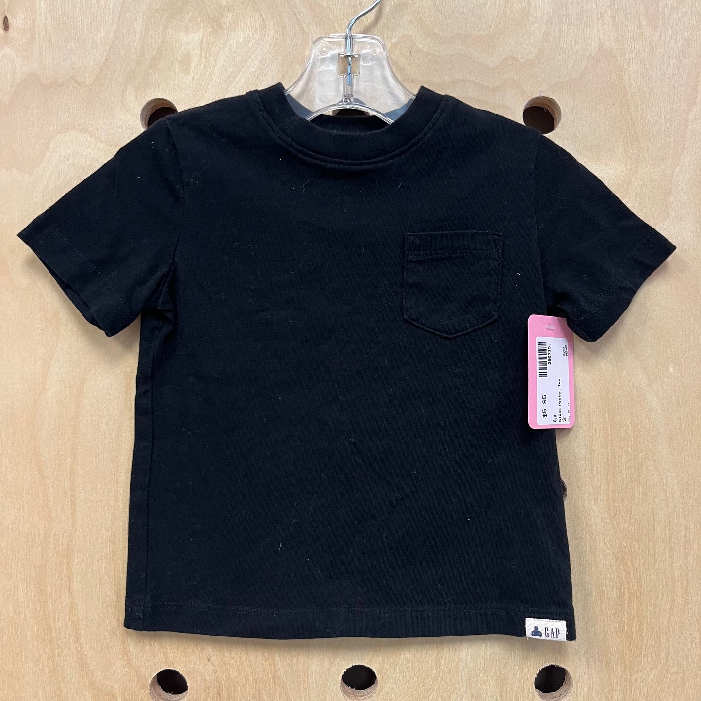 Black Pocket Tee