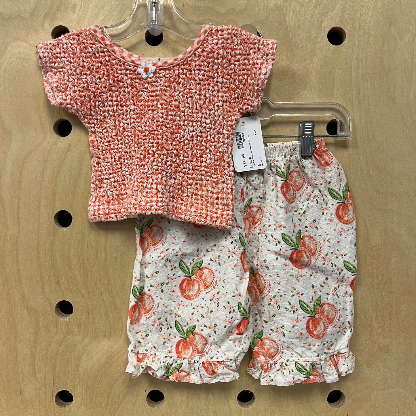 Organic Smocked Peaches Outfit