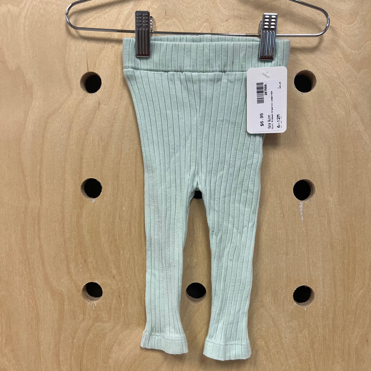 Mint Ribbed Organic Leggings