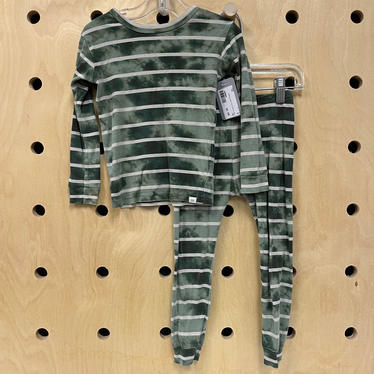Green & White Striped Pajamas