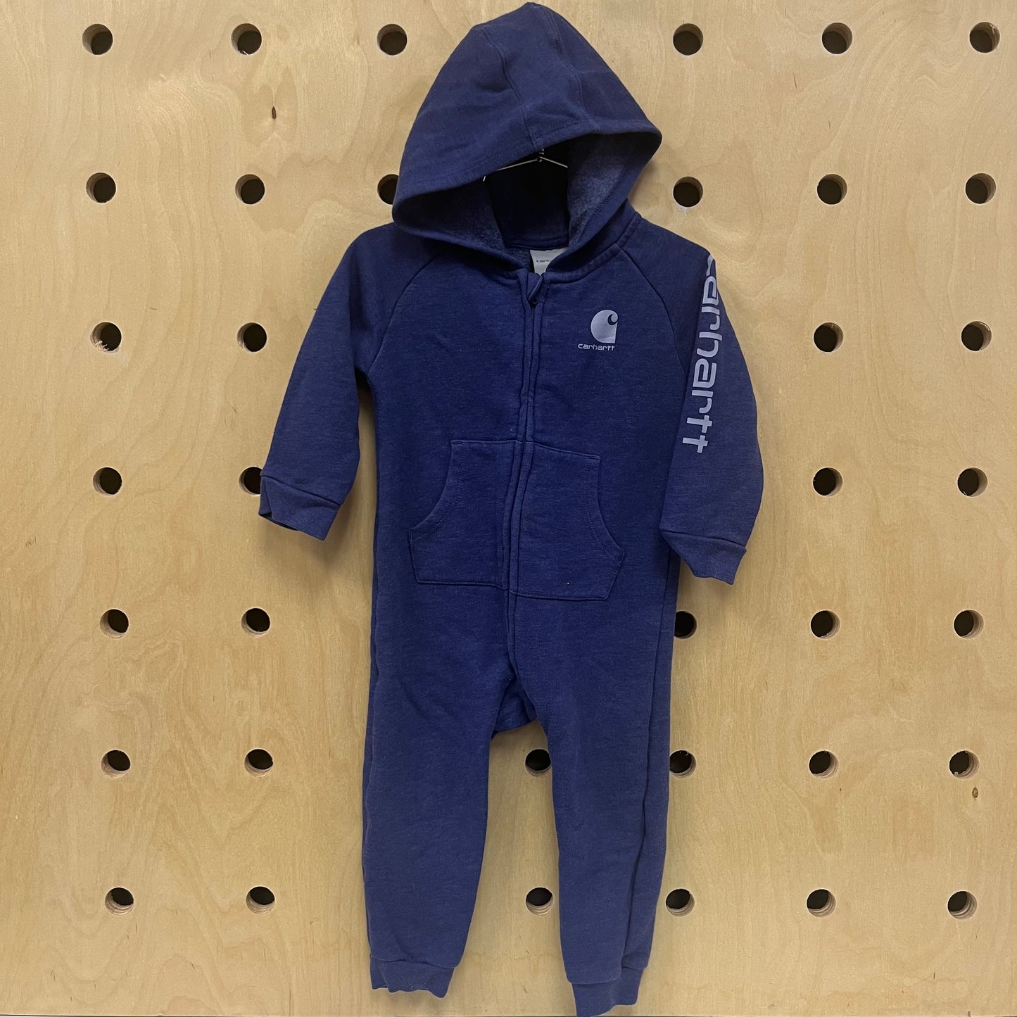 Plum Zippered Fleece Romper