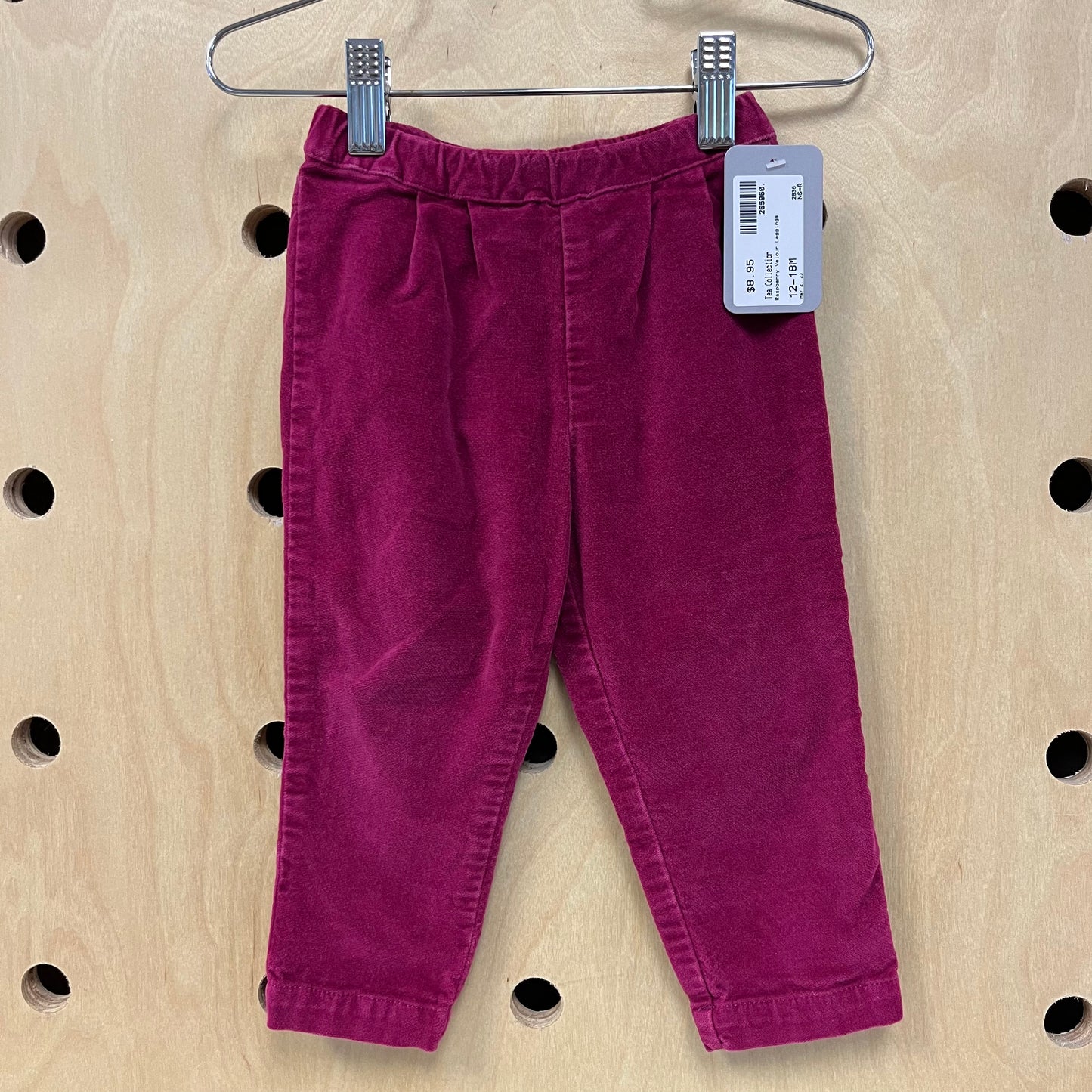 Raspberry Velour Leggings
