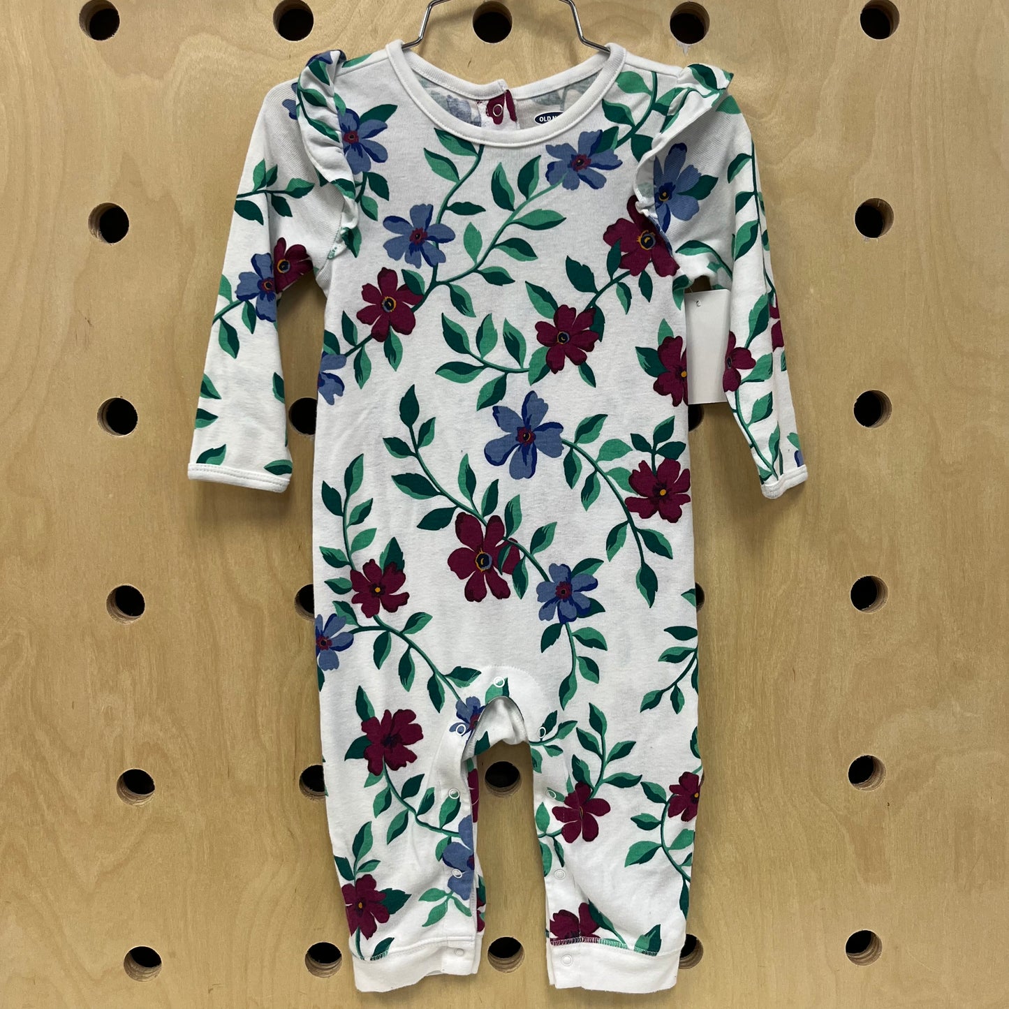 White Floral Romper