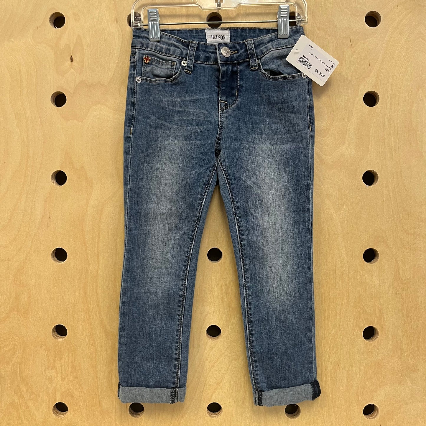 Cuffed Skinny Capri Denim