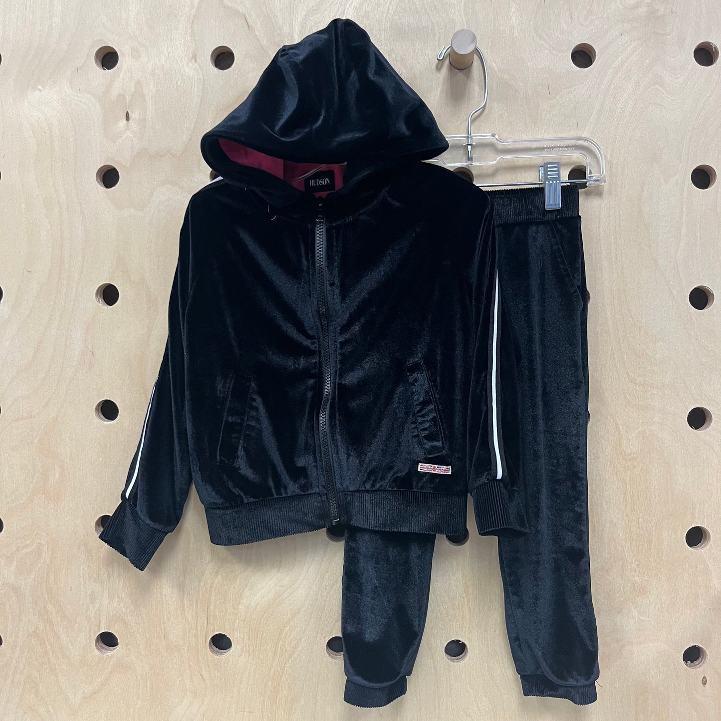 Black Velour Track Suit