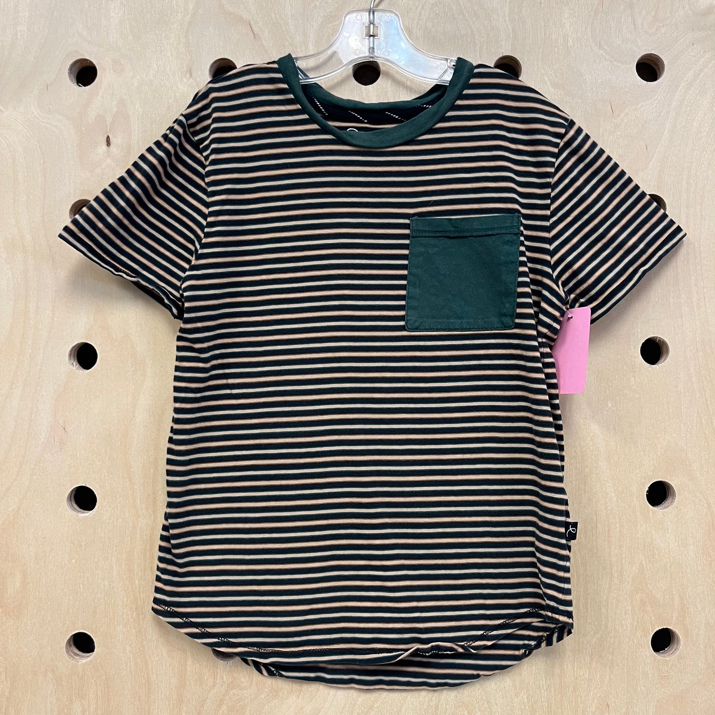 Teal + Brown Pocket Tee