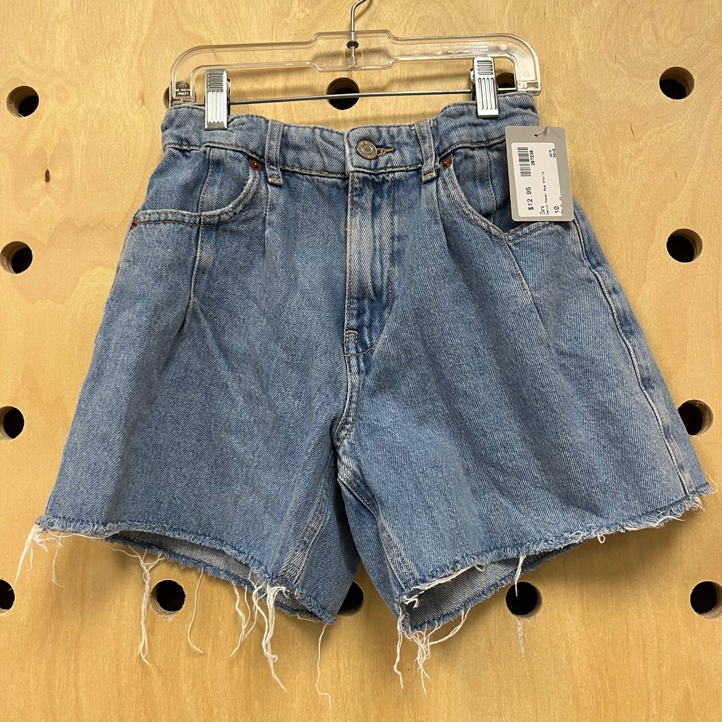 Denim Paper Bag Shorts