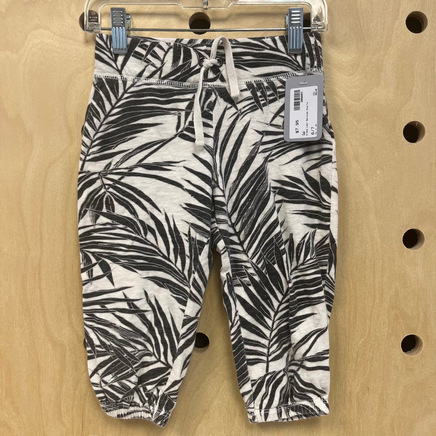 Cream Leaf Crop Joggers