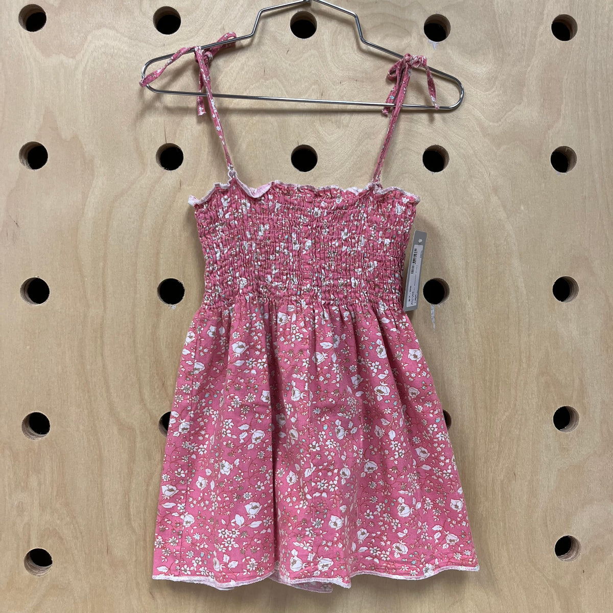 Pink Floral Smocked Dress