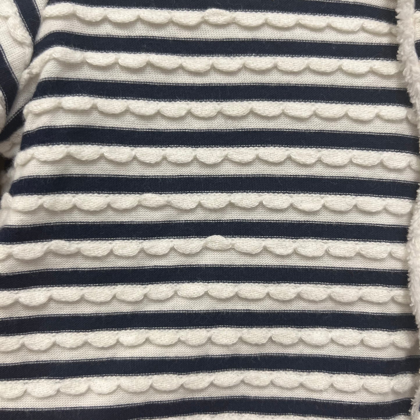 Blue Striped Fleece Lined Cardigan