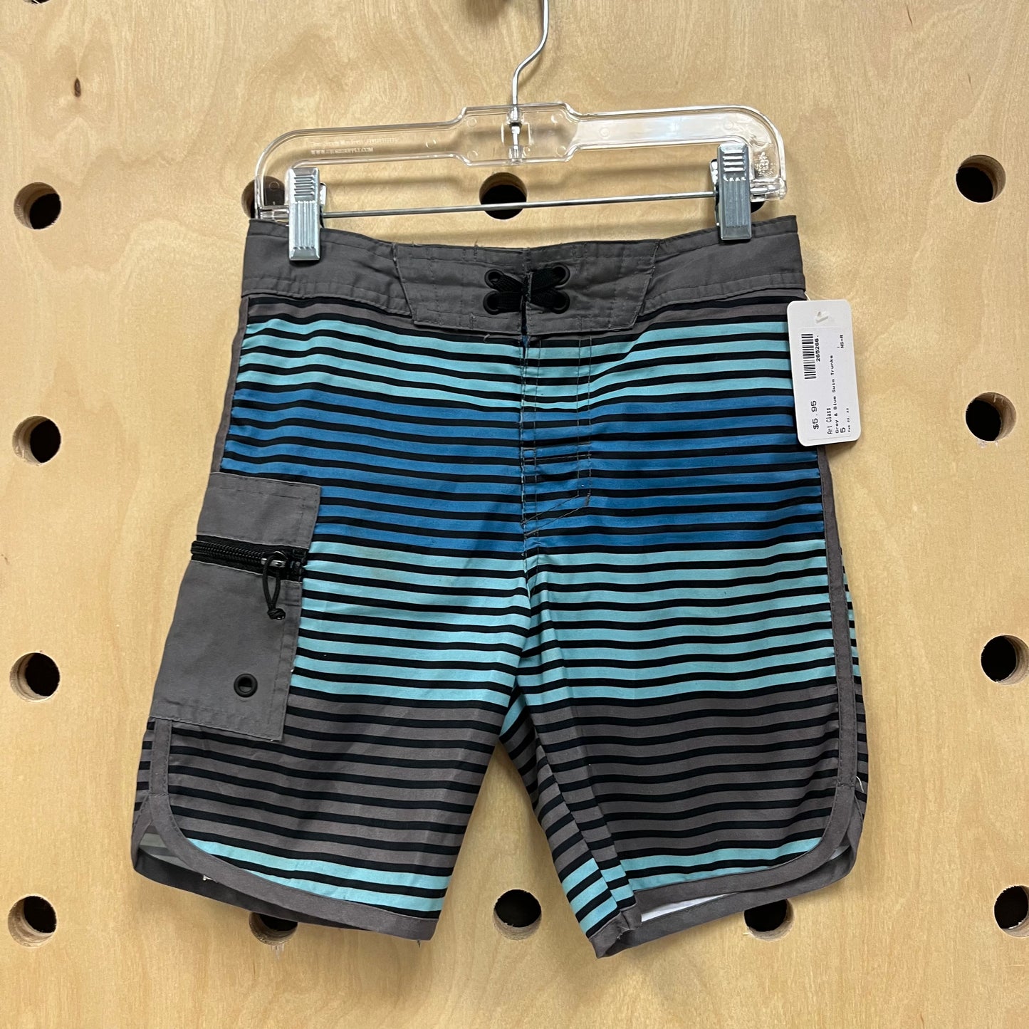 Grey & Blue Swim Trunks