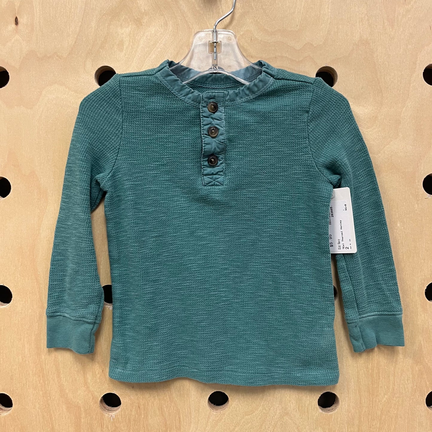 Teal Thermal Henley