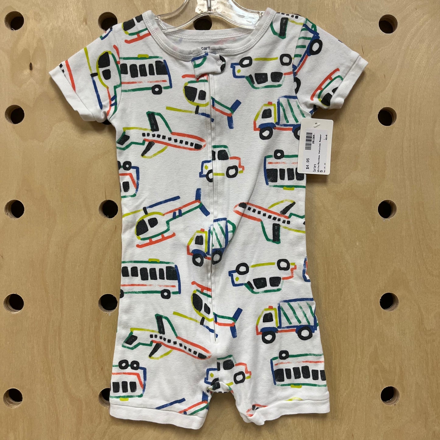 White/Rainbow Vehicles Pajamas