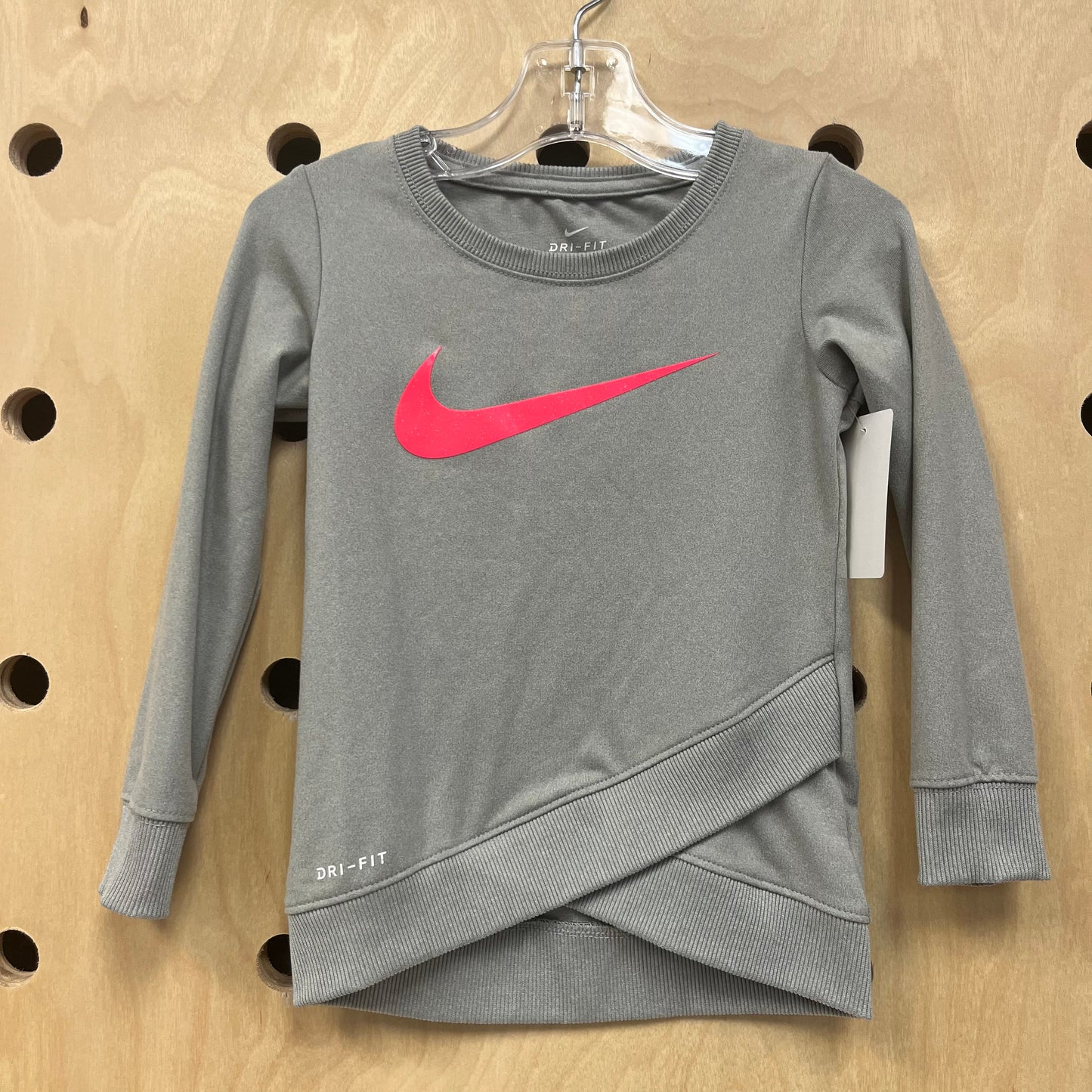 Grey & Pink Dri-Fit Pullover