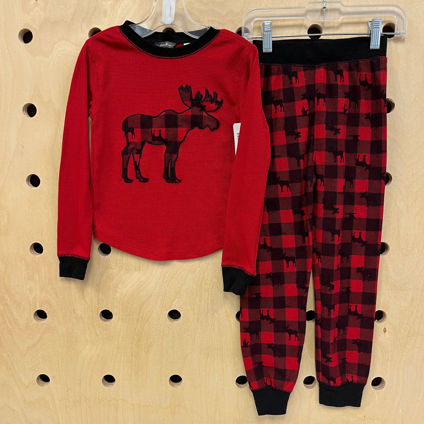 Red Plaid Moose Pajamas
