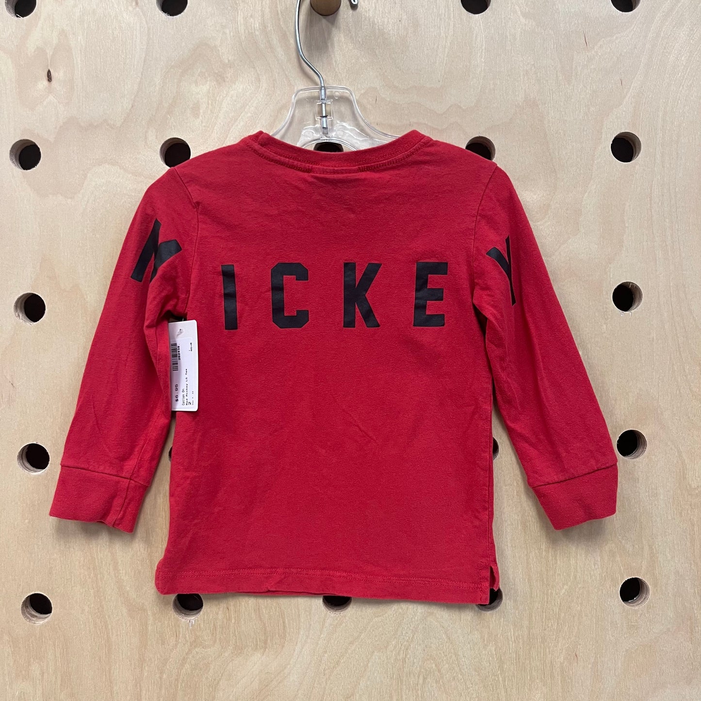 Red Mickey LS Tee