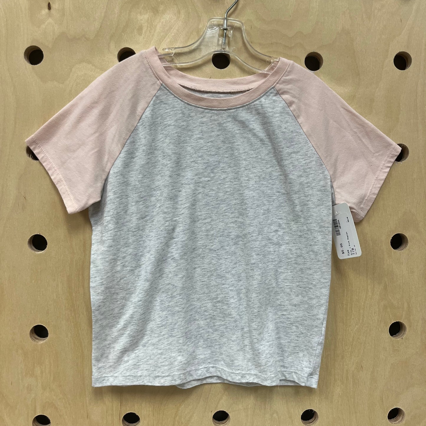 Grey + Pink Raglan