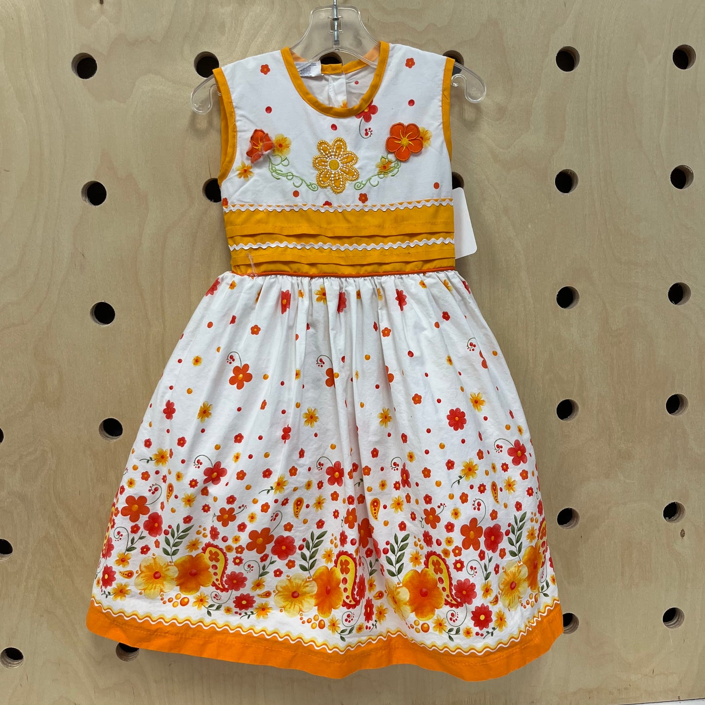 White & Yellow Floral Dress