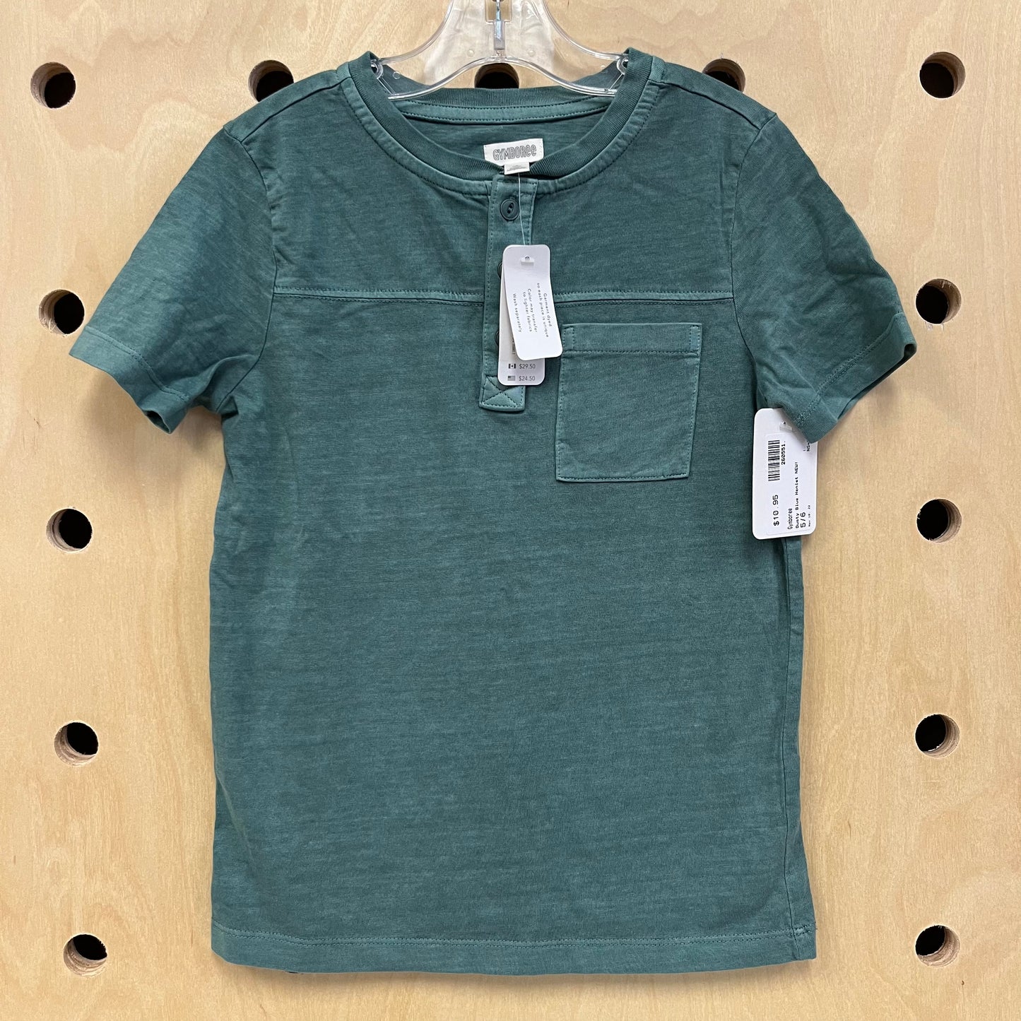 Dusty Blue Henley NEW!