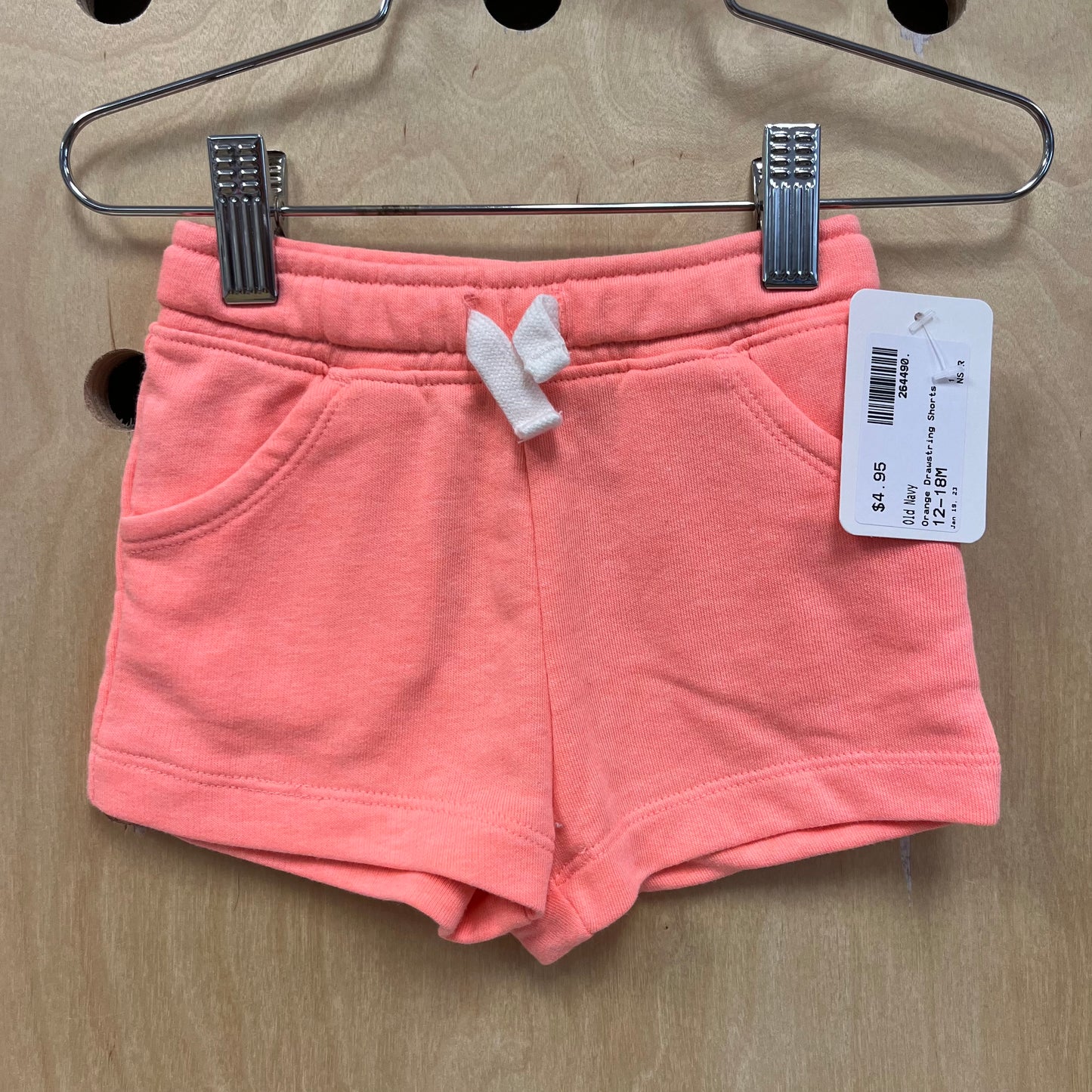 Orange Drawstring Shorts