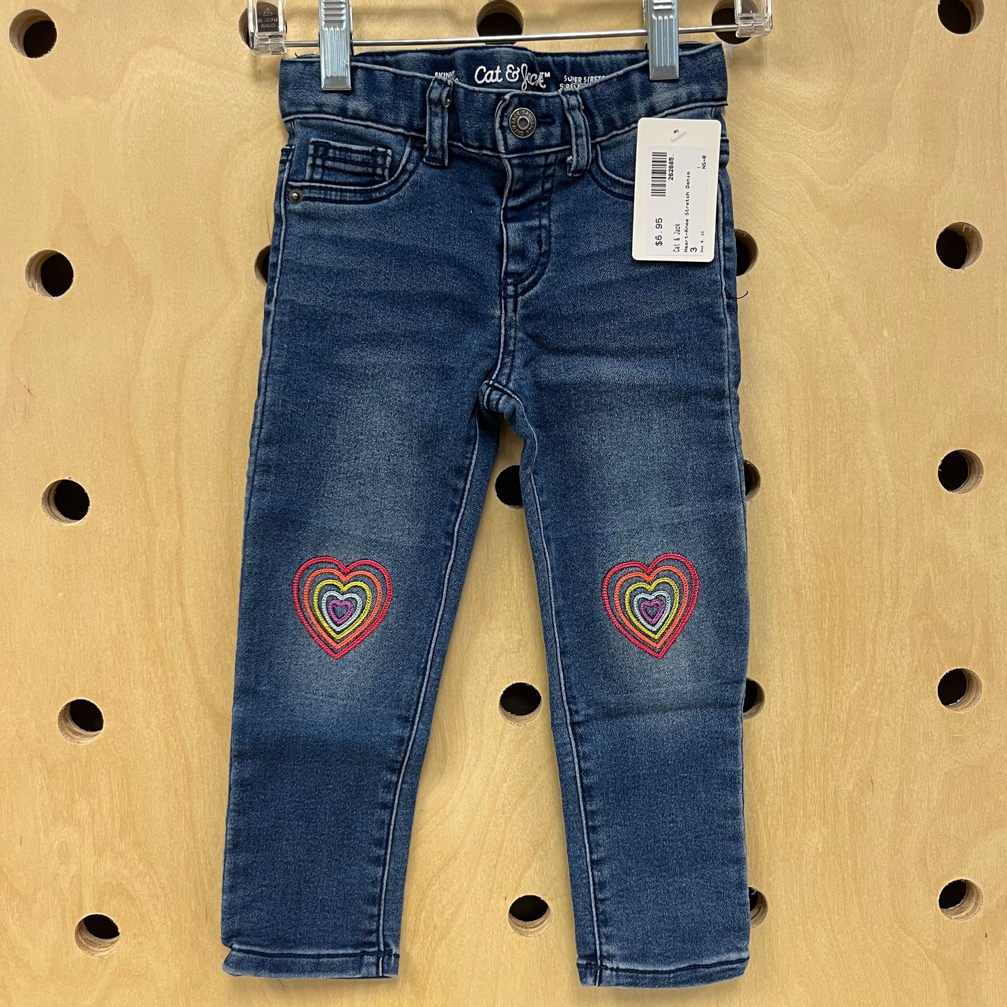 Heart-Knee Stretch Denim