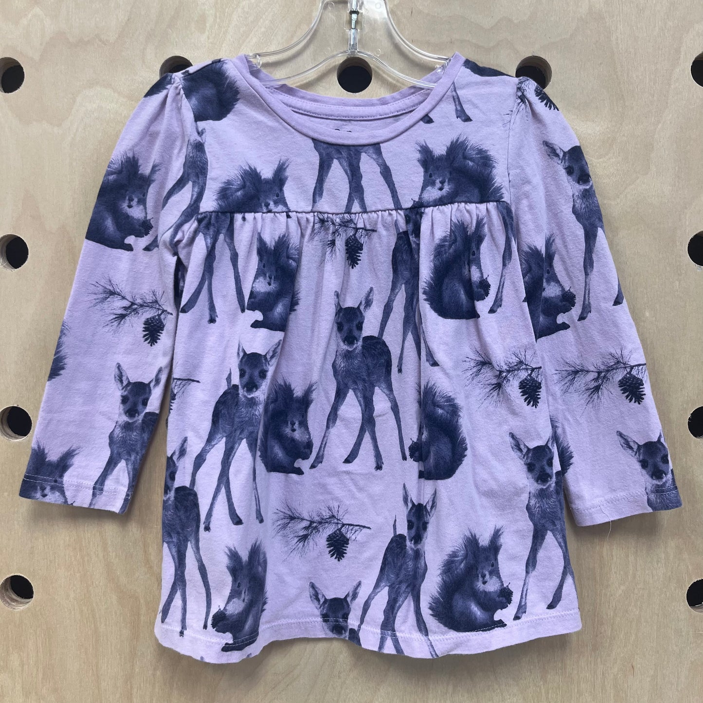Lavender Woodland Animals Top