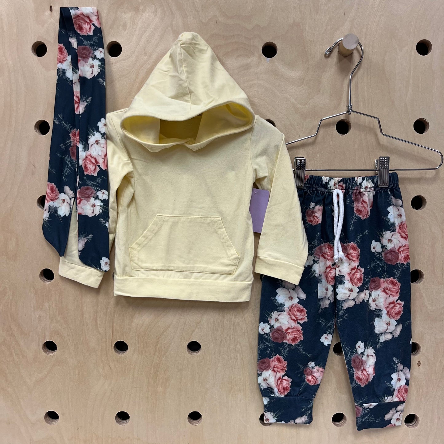 Yellow + Grey Floral Set