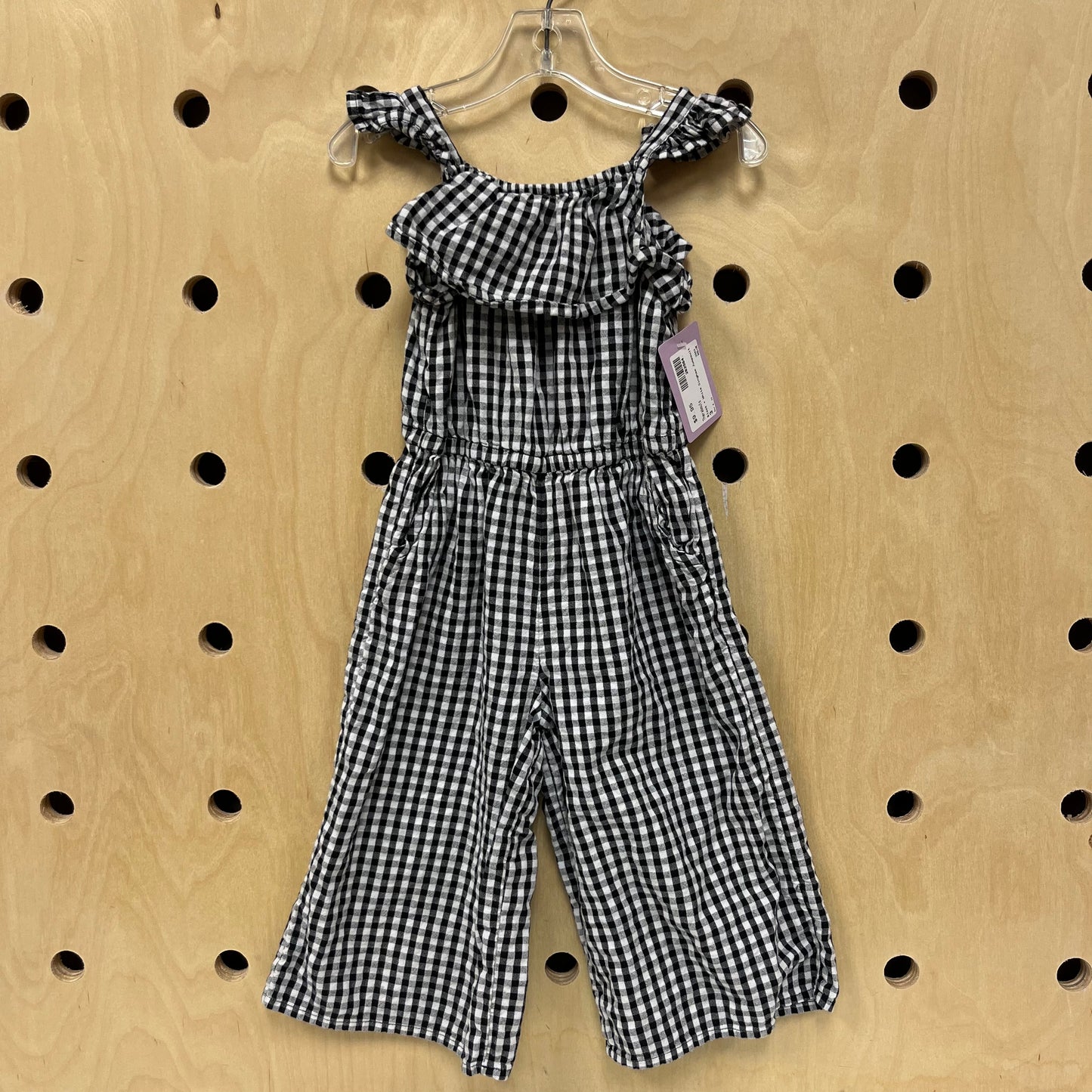Black + White Gingham Jumpsuit