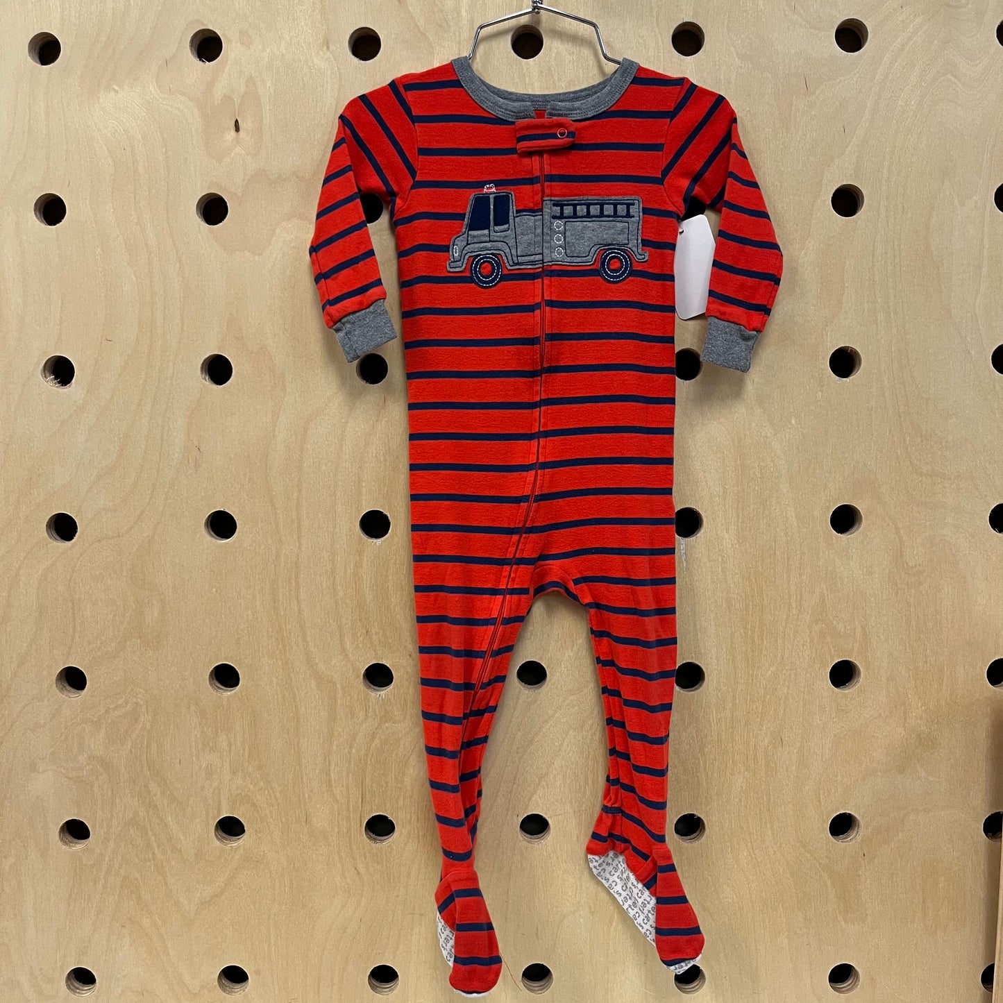 Fire Truck Zippered Pajamas
