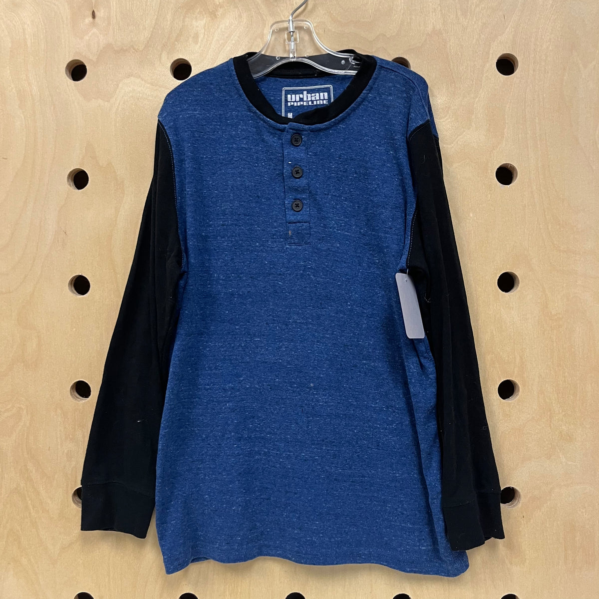 Blue & Black LS Henley